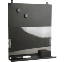 Magnetisk glastavla med penna, magneter och svamp