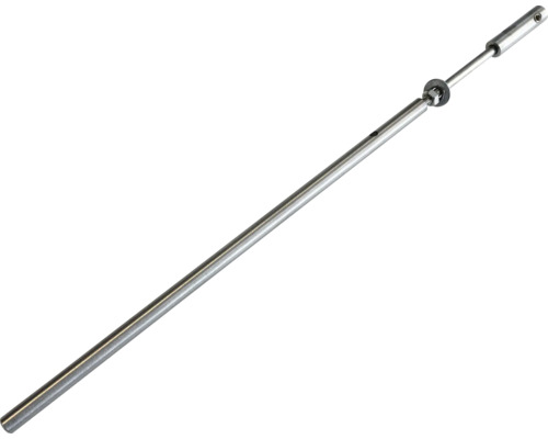 Metallstång med mutter och bricka