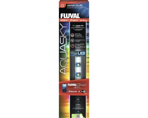 Fluval Aquasky 3.0 LED akvariebelysning, 25 watt, 6500 kelvin, 83 till 115 centimeter