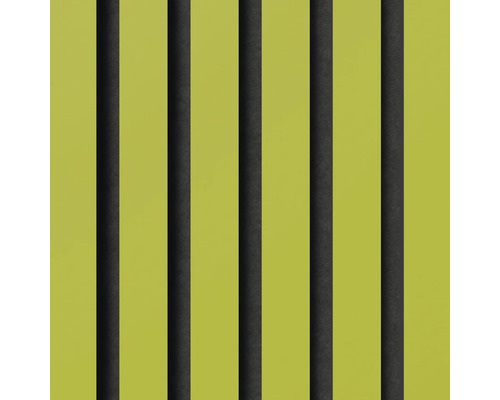 Akustikpanel med träribbor på filt