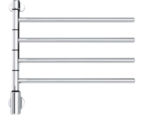 Handdukstork PAX Flex I 4/550 M2 el krom rostfritt stål 56x50 cm 40 W IP44 tidsstyrd 8753172 Handdukstork med fyra handduksstänger