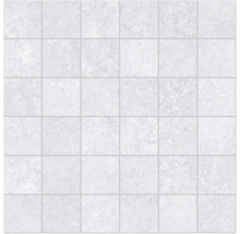 Kakelmönster med fyrkantiga, ljusa kakelplattor och fogar