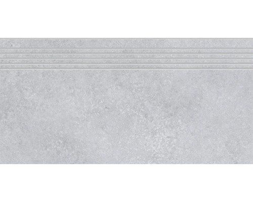 Grå trappstegsplatta med räfflor