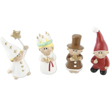 Fyra julfigurer som dekoration
