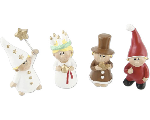 Fyra julfigurer som dekoration