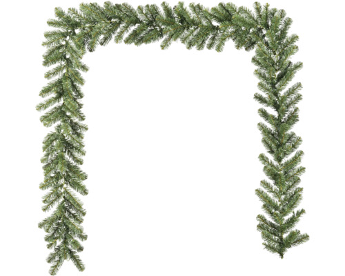 Konstgjord girlang av barrträd som dörrkarm