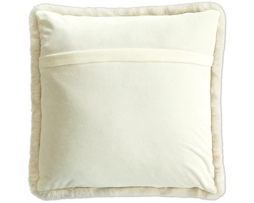 Fyrkantig kudde med pälskant