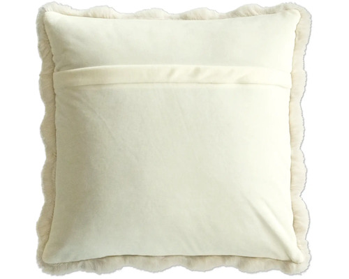 Prydnadskudde med pälsfåll