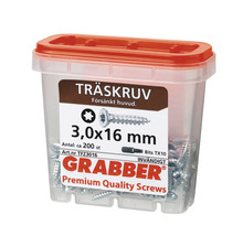 Träskruvar 3,0x16 millimeter i behållare