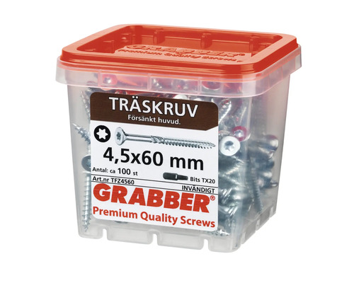 Träskruvar 4,5x60 mm i behållare