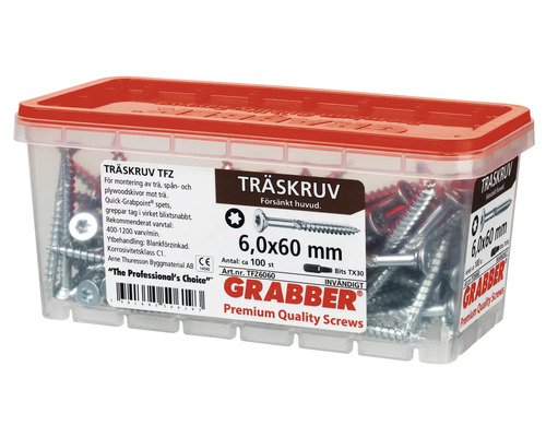 Träskruvar 6,0x60 mm i behållare