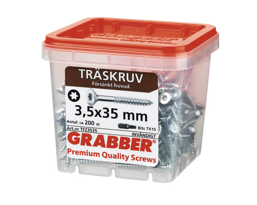 Träskruvar 3,5 x 35 millimeter i plastlåda
