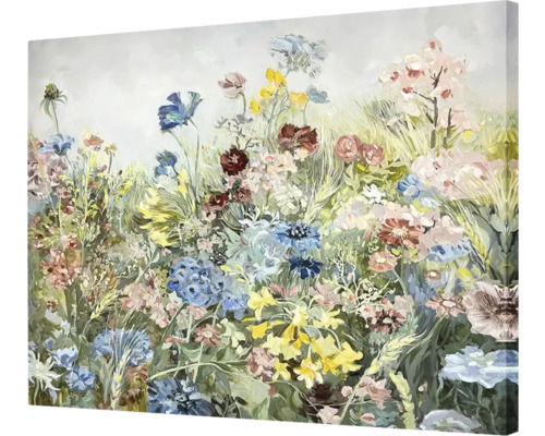 Målning med blommotiv för väggdekoration