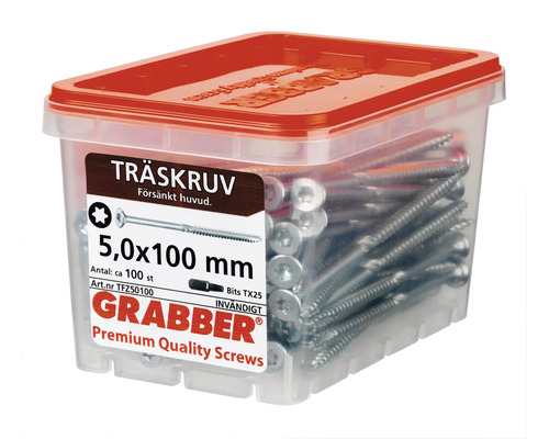 Förpackning träskruvar 5,0 x 100 millimeter