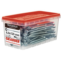 Träskruv GRABBER C1 försänkt 6,0x120mm 100-pack TFZ60120
