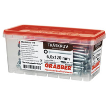 Träskruv GRABBER C1 försänkt 6,0x120mm 100-pack TFZ60120