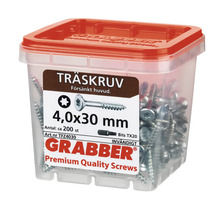Grabber träskruvar 4,0x30 mm i behållare