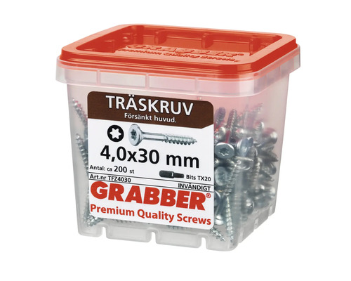 Grabber träskruvar 4,0x30 mm i behållare