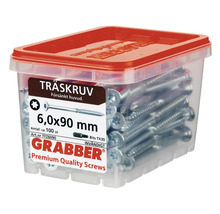 Träskruv GRABBER C1 försänkt 6,0x90mm 100-pack TFZ6090