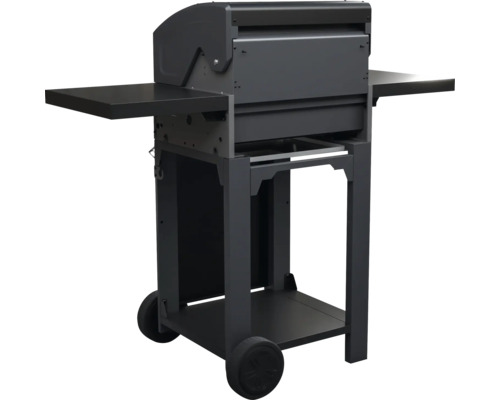 Grillvagn med sidobord och hjul för enkel transport