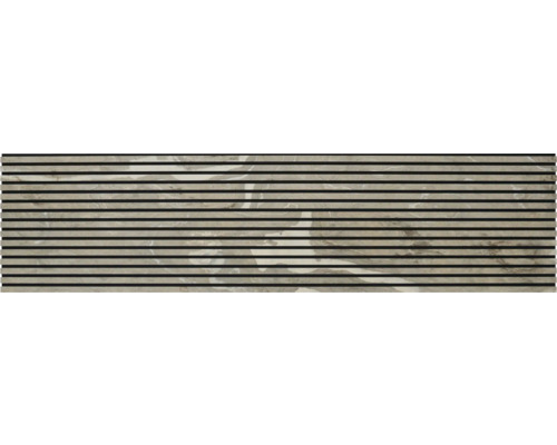 Akustikpanel med träribbor på bärmaterial