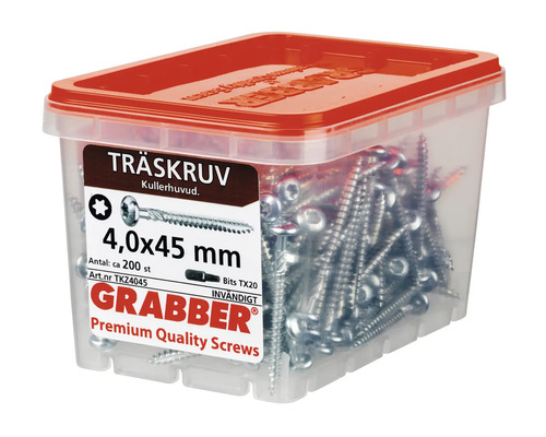 Träskruvar 4,0x45 mm i behållare