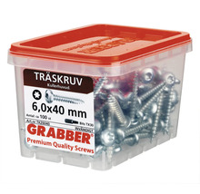 Träskruvar 6,0x40 mm i plastlåda