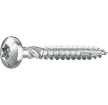 Träskruv med linshuvud och fräsribbor