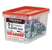 Träskruvar 6,0x45 mm i transparent låda