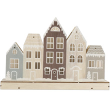 Dekorativ trähusgrupp för julperioden