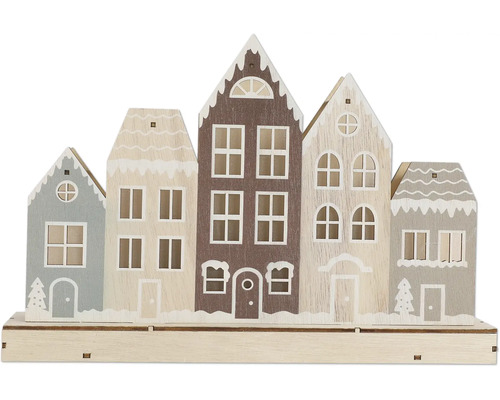 Dekorativ trähusgrupp för julperioden