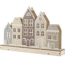 Dekorativ trähusrad för julperioden