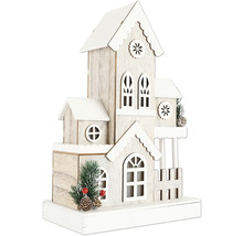 Dekorativt trähus juldekoration