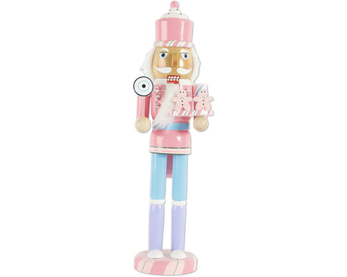 Dekorativ nötknäppare av trä, pastellfärger