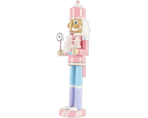 Nötknäppare i trä med godismotiv