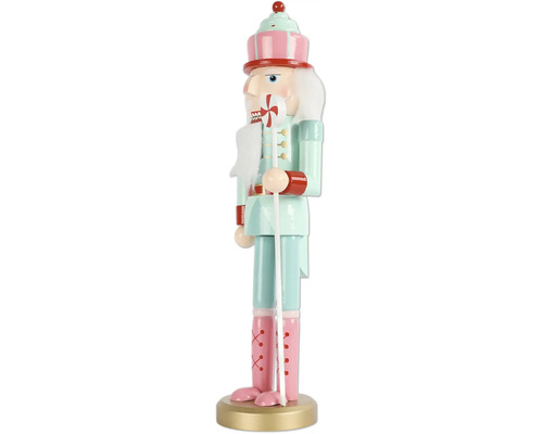 Dekorativ nötknäppare med godismotiv som festlig dekoration