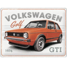 Plåtskylt Volkswagen Golf GTI, tillverkningsår 1976