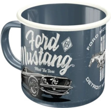 Ford Mustang emaljmugg med bilmotiv