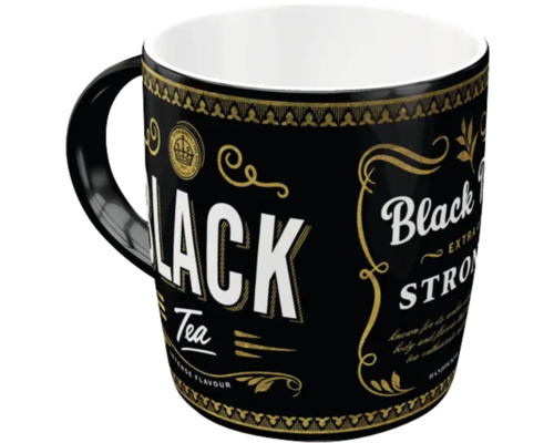 Tekopp med trycket Black Tea