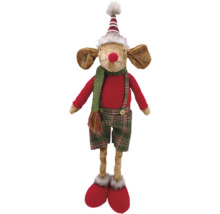 Juldekoration gosedjur mus med mössa och halsduk