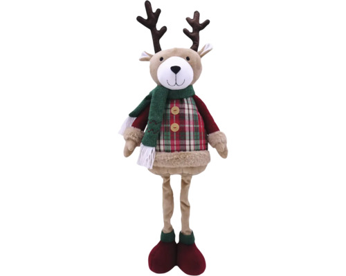 Dekorativ renfigur med halsduk och rutig topp