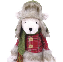 Nalle med vintermössa och halsduk