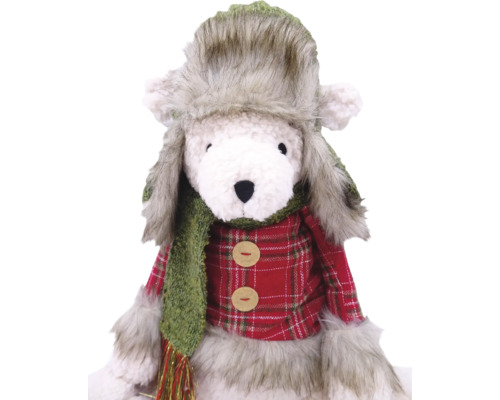 Nalle med vintermössa och halsduk