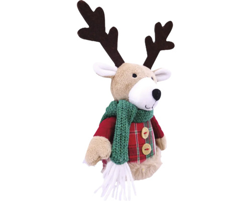 Dekorativ renfigur med halsduk och horn