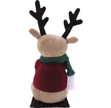 Plysch renfigur med halsduk och horn bakifrån