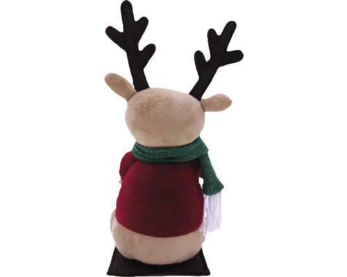 Plysch renfigur med halsduk och horn bakifrån