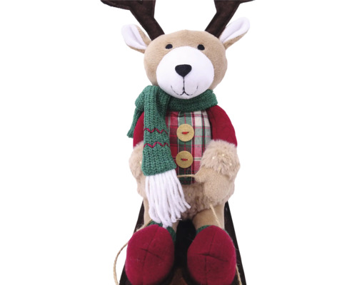 Dekorativ ren i plysch som juldekoration