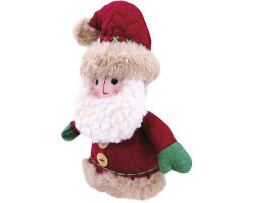 Dekorativ jultomtefigur med röd mössa och vitt skägg