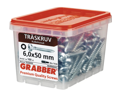 Träskruvar 6,0x50 mm i behållare