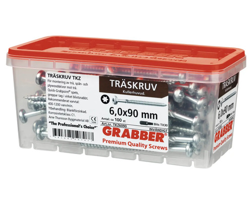 Träskruvar 6,0x90 mm i behållare